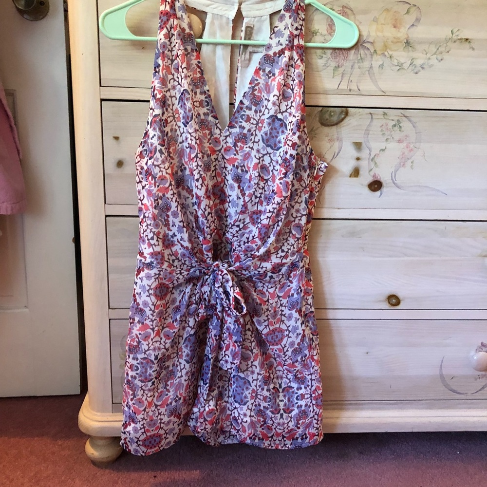 Floral Elephant Purple Romper